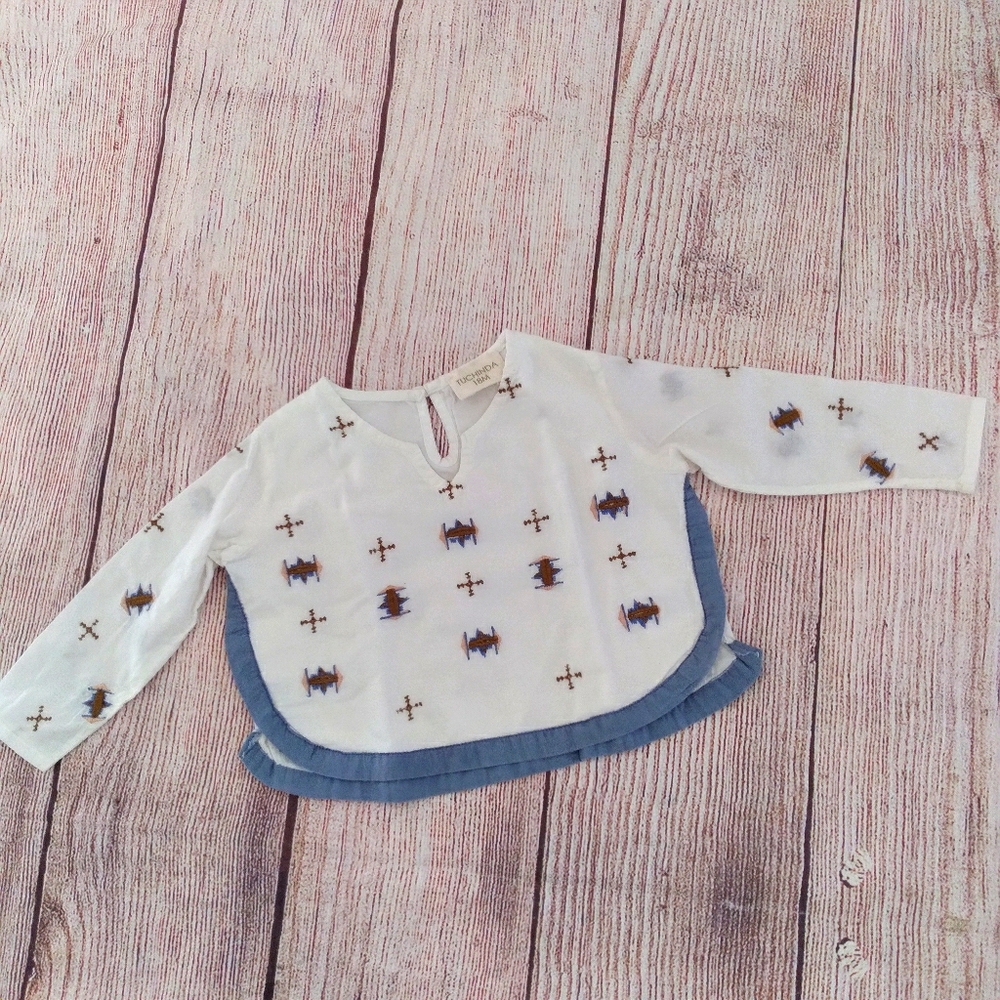 Tuchinda embroidered boho baby shirt sz 18m